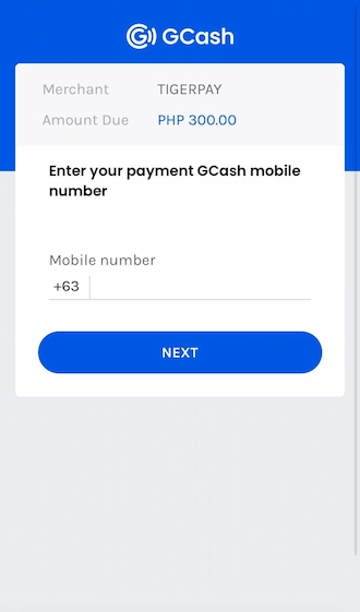 Step 3: Please log in to your GCash account.